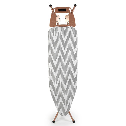 Beldray LA031596ROSEFEU7 Ironing Board - Folding Collapsible Ironing Table, Adjustable Iron Rest, 7 Height Options, Thick Underlay for Smooth Press,