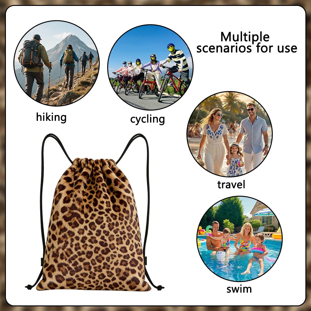 Vexthorion Leopard Travel & Gym Towel Set 160x80CM- Microfibre for Holiday
