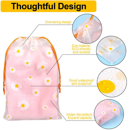 15Pcs Travel Shoe Bags, Waterproof Drawstring Storage Bags