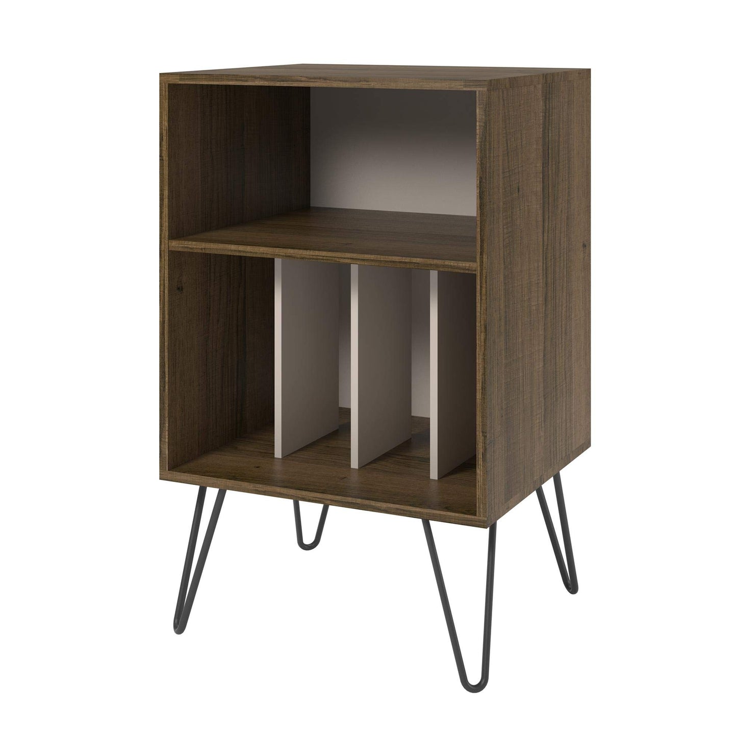 Ameriwood Harmony Turntable Stand, Wood Look Brown, 53 x 46 x 87cm (W x D x H)