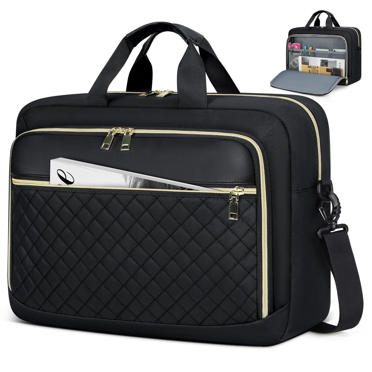 NEWHEY Laptop Bag Briefcase for Women Large Laptop Case Computer Work Bag Messenger Bag for Business/Office Travel/College