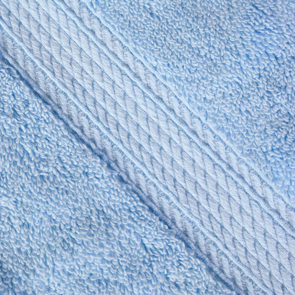 Superior 900 Gram 100% Premium Long-Staple Combed Cotton 6-Piece Face Towel Set, Light Blue