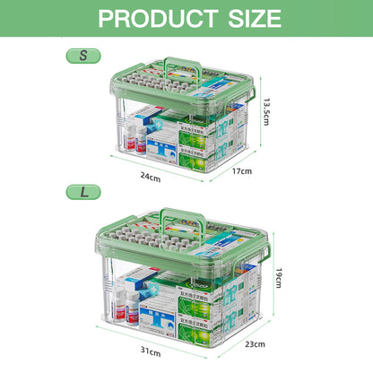 imuounl Medicine Storage Box, Medicine Container Box, First Aid Box Household Medicine Container For Medicine Storage