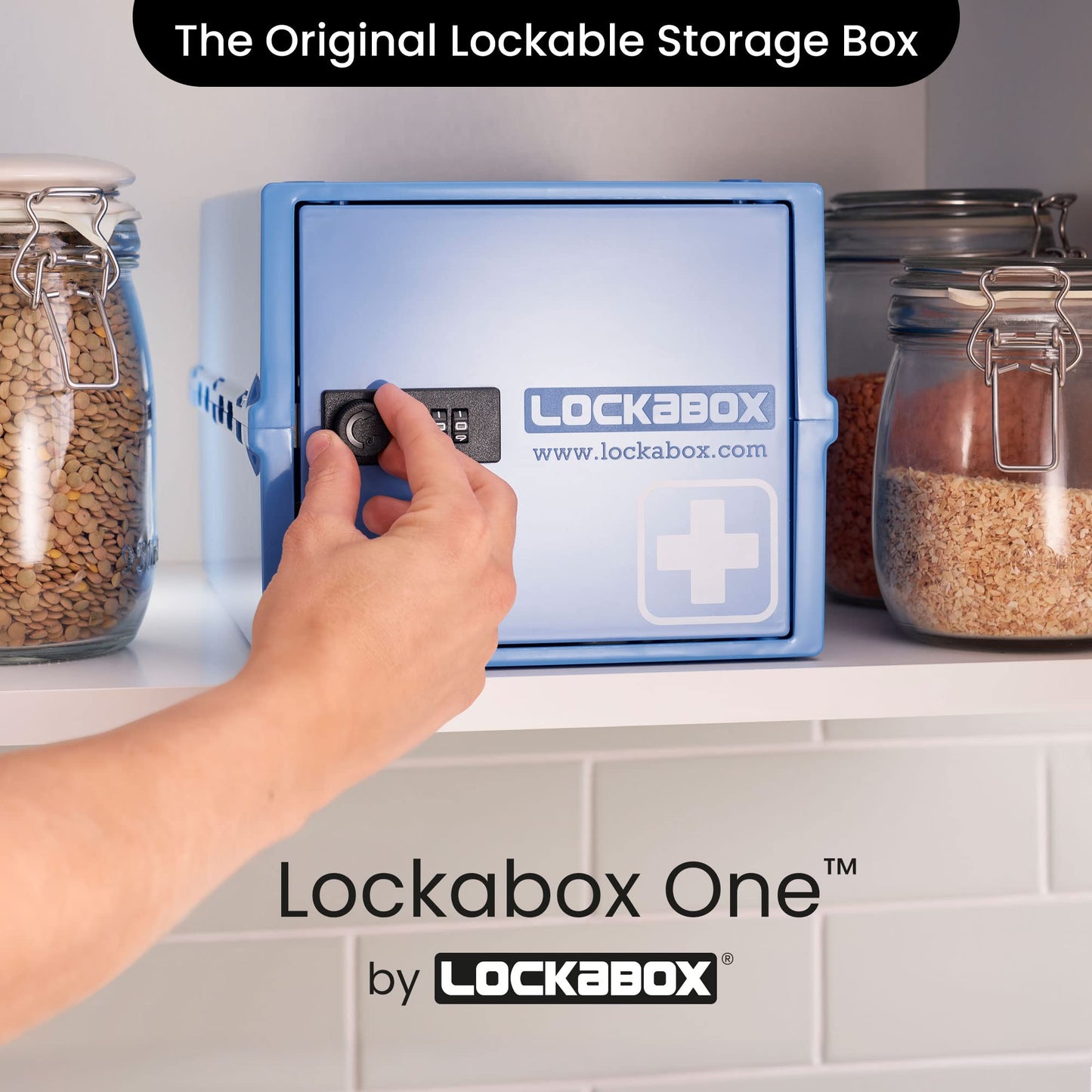 Lockabox One™ | Premium Lockable Medicine Box (10L) | Lightweight & Hygienic Medicine Lock Box | Made In Britain | External Size 31 x 21 x 17 cm