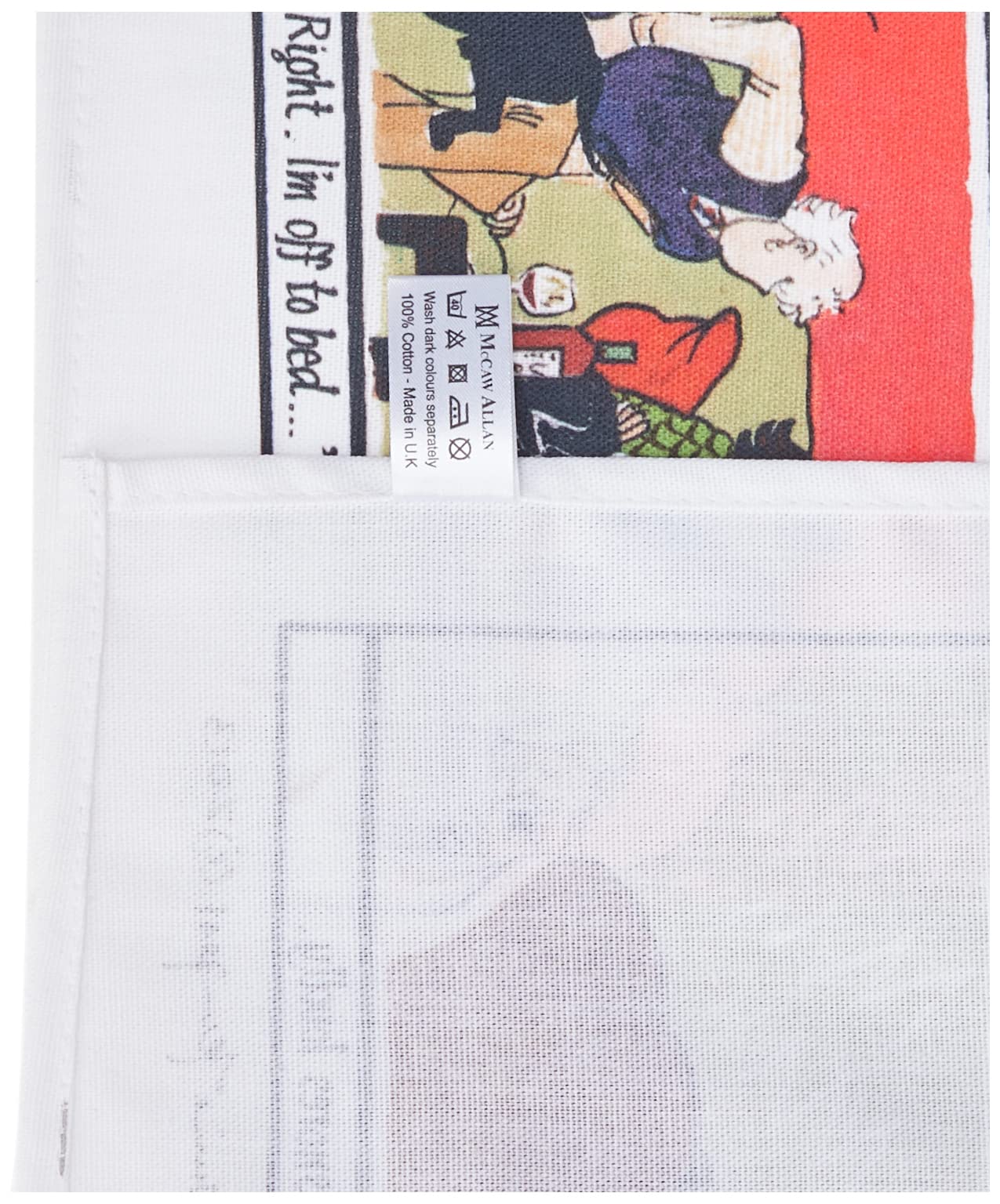 Samuel Lamont She Goes to Bed, He Goes to Bed Cotton Tea Towel