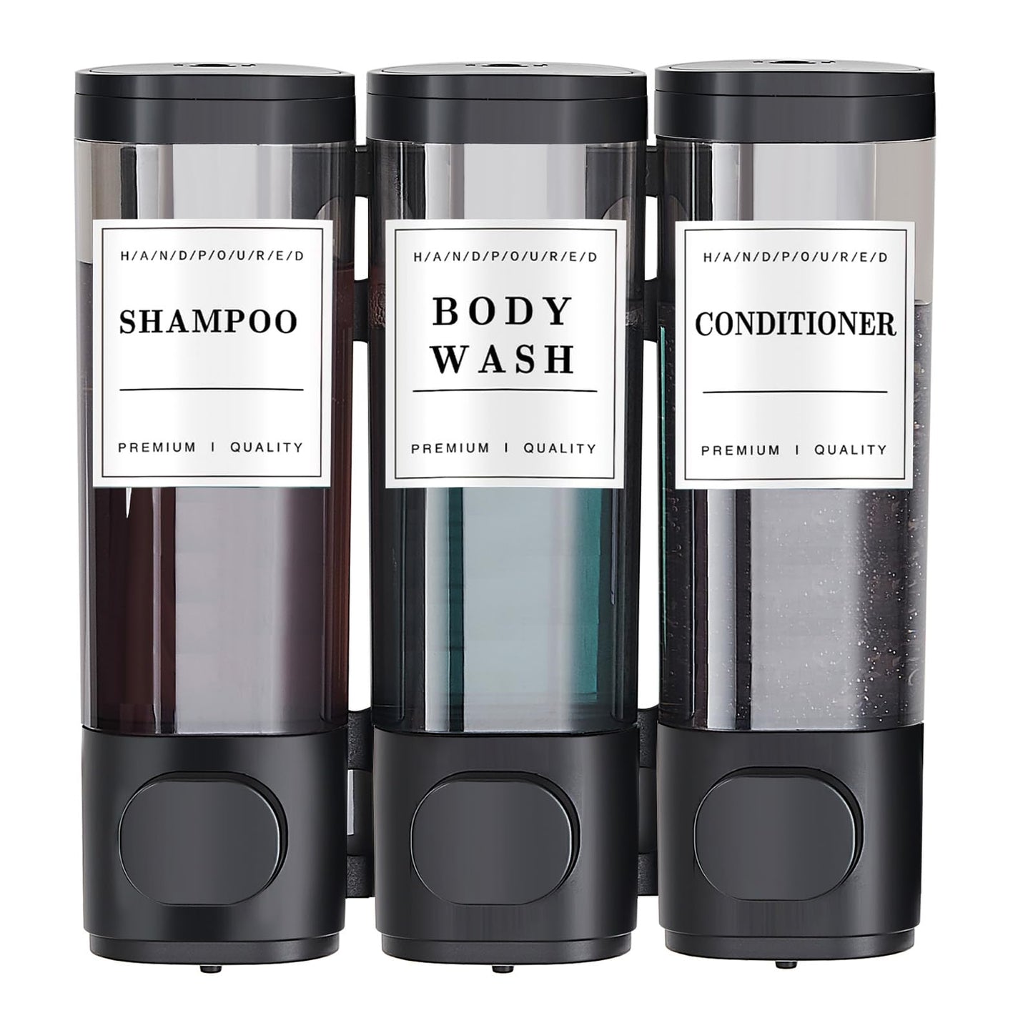 KSITEX Shower Soap Dispenser Wall Mounted No Drill Shampoo and Conditioner Dispenser for Shower With Large Capacity Hand Soap Dispenser for Bathroom