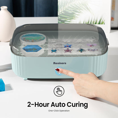 Resiners Resin Curing Machine with UK PLUG for Resin Starter, Cure Air, Auto Curing 2H Resin Supplies, Resin Dryer Curing Station for Epoxy Resin