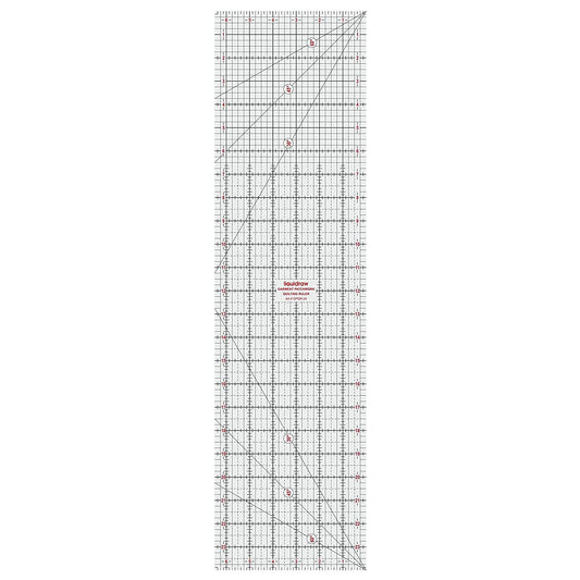 Liquidraw Patchwork Quilting Ruler - 6.5" x 24" | Transparent Acrylic | Clear, Bold Imperial Measurement Markings | Rectangle Quilting Template |