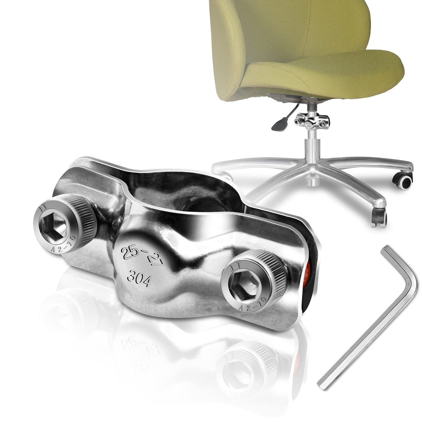 Fix Sinking Office Chair, No Gas Lift Cylinder or Tools Required, Office Chair Saver for Stop Sinking, Stainless Steel