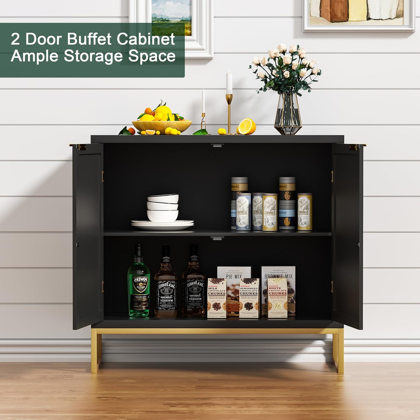 Skokliz Accent Cabinet Entryway Storage with Rattan Decorating Living Room Sideboard Narrow Storage Cupboard