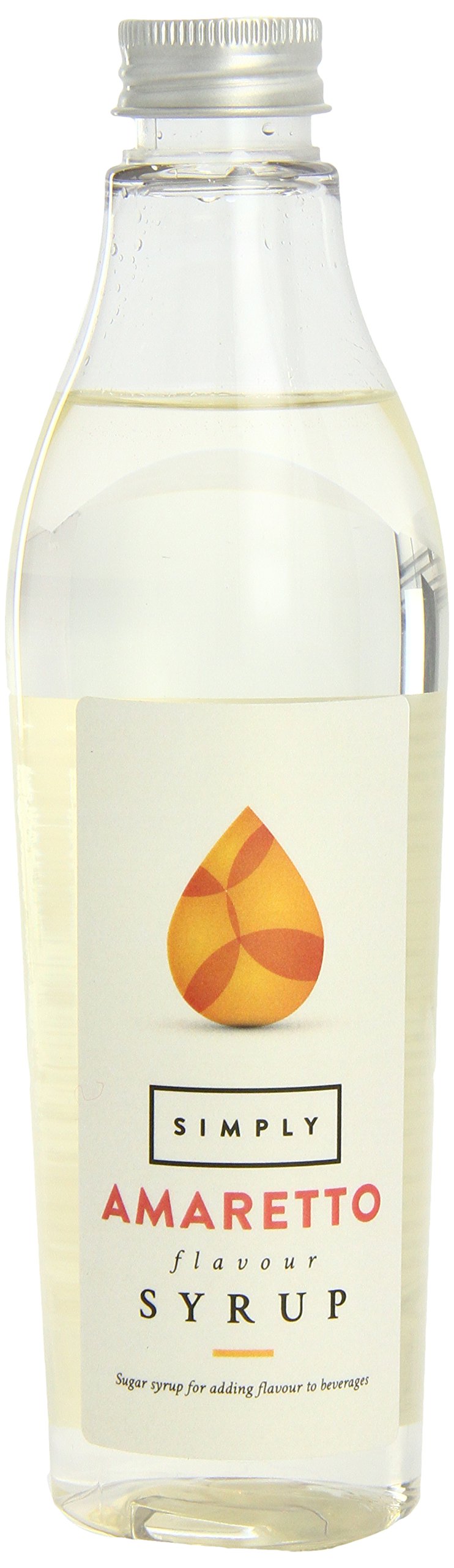 Simply Amaretto Syrup, Vegan & Nut Free Flavoured Syrup for Coffee, Cocktails & Baking (250ml)