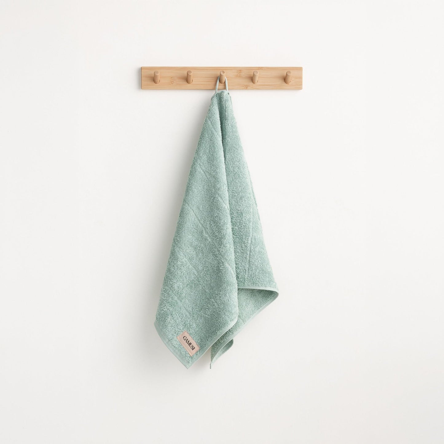 GAMUSI Complete Set of Bath Towels 3 Pieces 100% Cotton - 30x50cm, 50x100cm, 100x150cm, 600g/m2, Aqua.