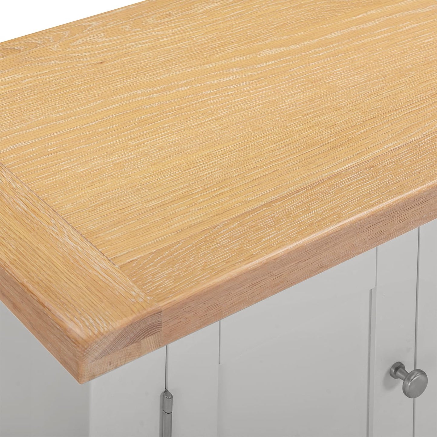 Seconique Windsor Straight Tv Unit in Pebble Grey/Oak