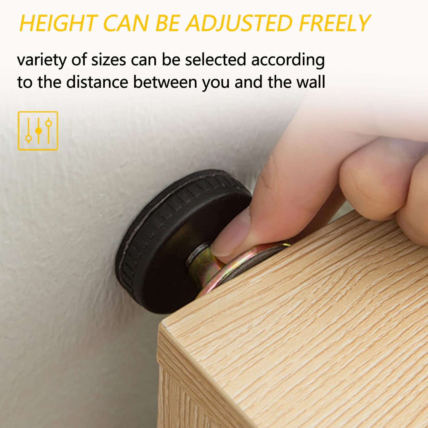 2 Pieces Anti-Shake Fixer with Adjustable Threaded Bed Frame Anti-Shake Tool Headboard Stopper Telescopic Support Use for Bed Cabinet Chair Sofa