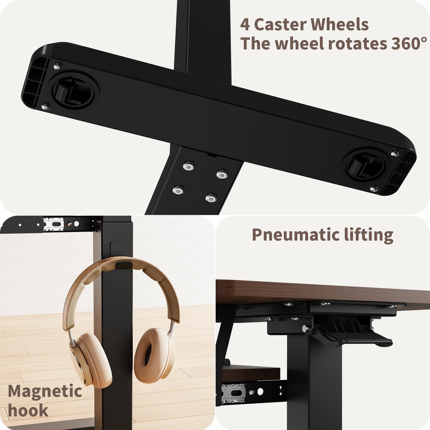 Fydeamer Mobile Standing Desk with Keyboard Tray
