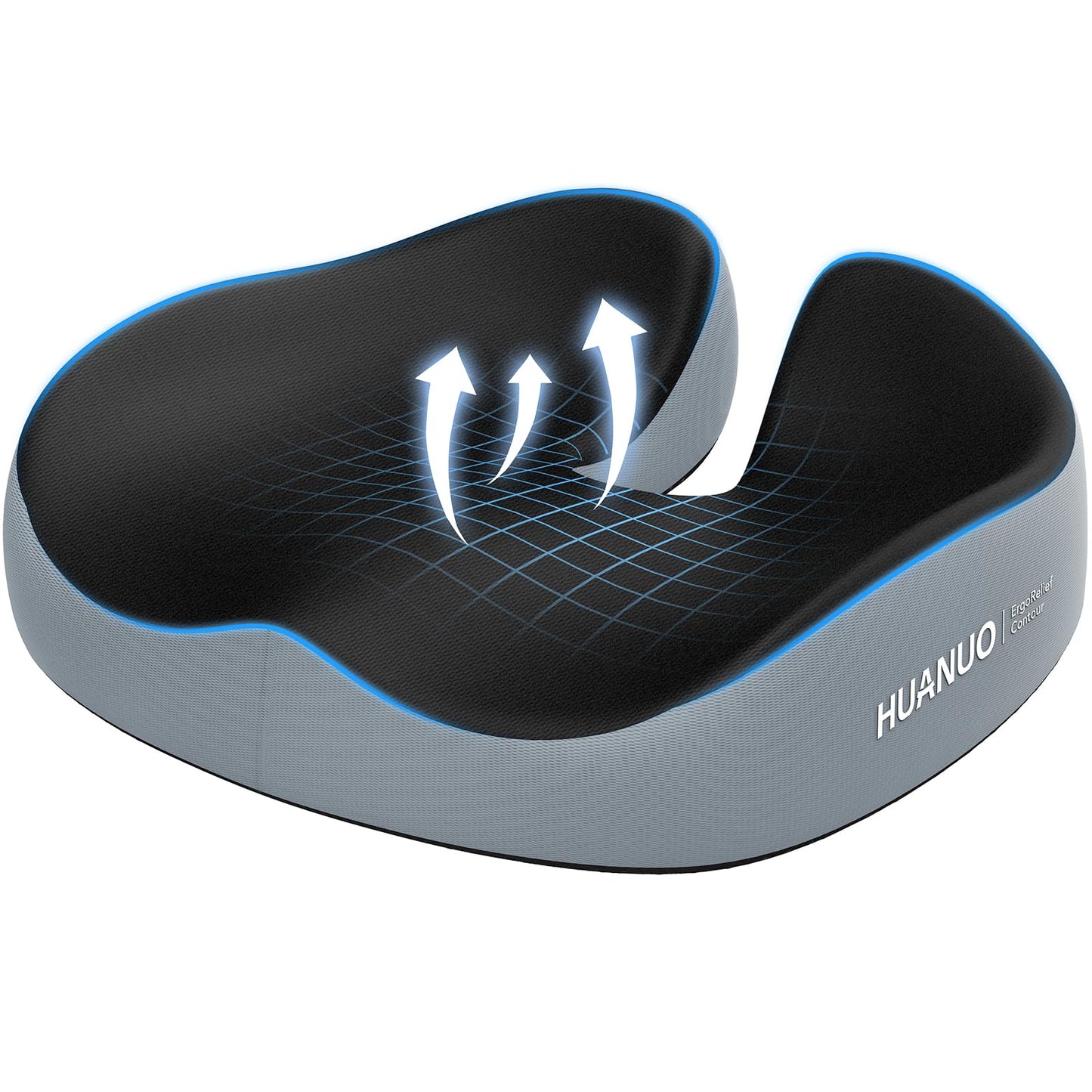 HUANUO Seat Cushion for Office Chairs, Extra Large Desk Chair Cushion for Back Pain Tailbone Pain Relief, Ergonomic Memory Foam Car Seat Cushion