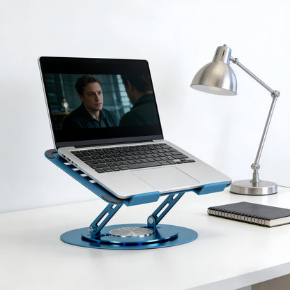 Uwenkjie laptop holder， 360 degree adjustable computer stand, ergonomically designed foldable computer stand, height adjustable