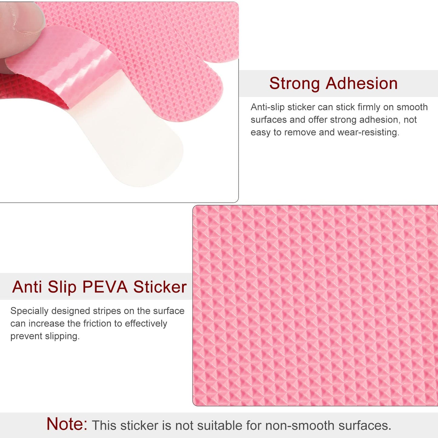 sourcing map 12pcs Non Slip Bathtub Stickers Bath Shower Floor 7.1" Anti-Slip Sticker Tape S-Shape Style Decals for Bathroom Kitchen Bathtub Treads