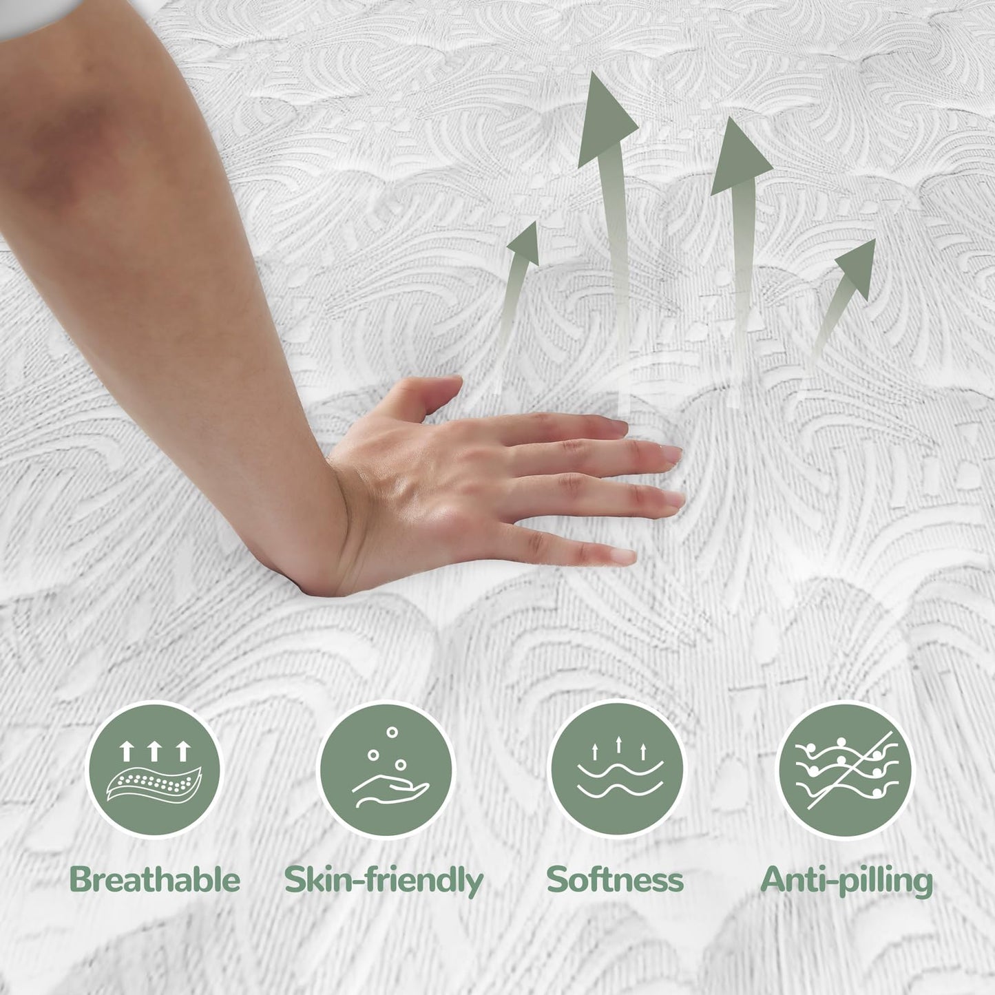 Giovanly 10 Inch Double Size Mattress, Hybrid Mattress in a box Gel Memory Foam, Pocket Springs