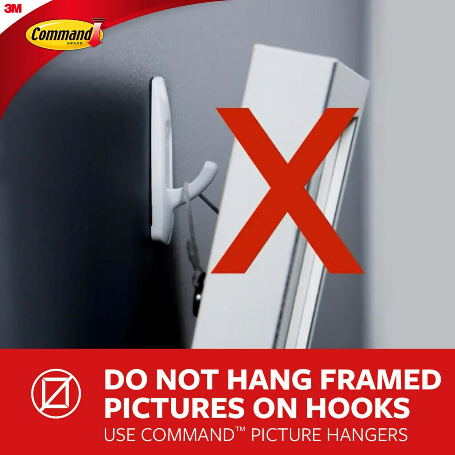 Command Bath Large Hooks, 1 Hook and 2 Water-Resistant Adhesive Strips