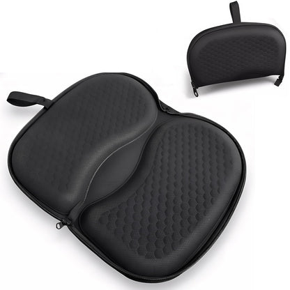 masteymoh Foldable Honeycomb Seat Cushion, Small Portable Gel Seat Cushion for Travel, Butt Pillow for Back Pain Relief, Sciatica Black