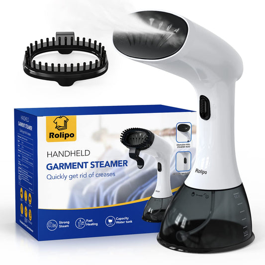 Rolipo Clothes Steamer, Garment Steamer for Wrinkle Removal, Upgraded 400ml Water Tank, 3rd Generation Panel, Handheld Steamer Clothing for Home,
