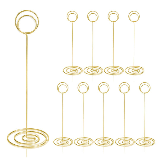 HomWanna Table Number Holders 10Pcs - 8.75 inch Place Card Holder Tall Table Number Stands for Wedding Party Graduation Reception Restaurant Home