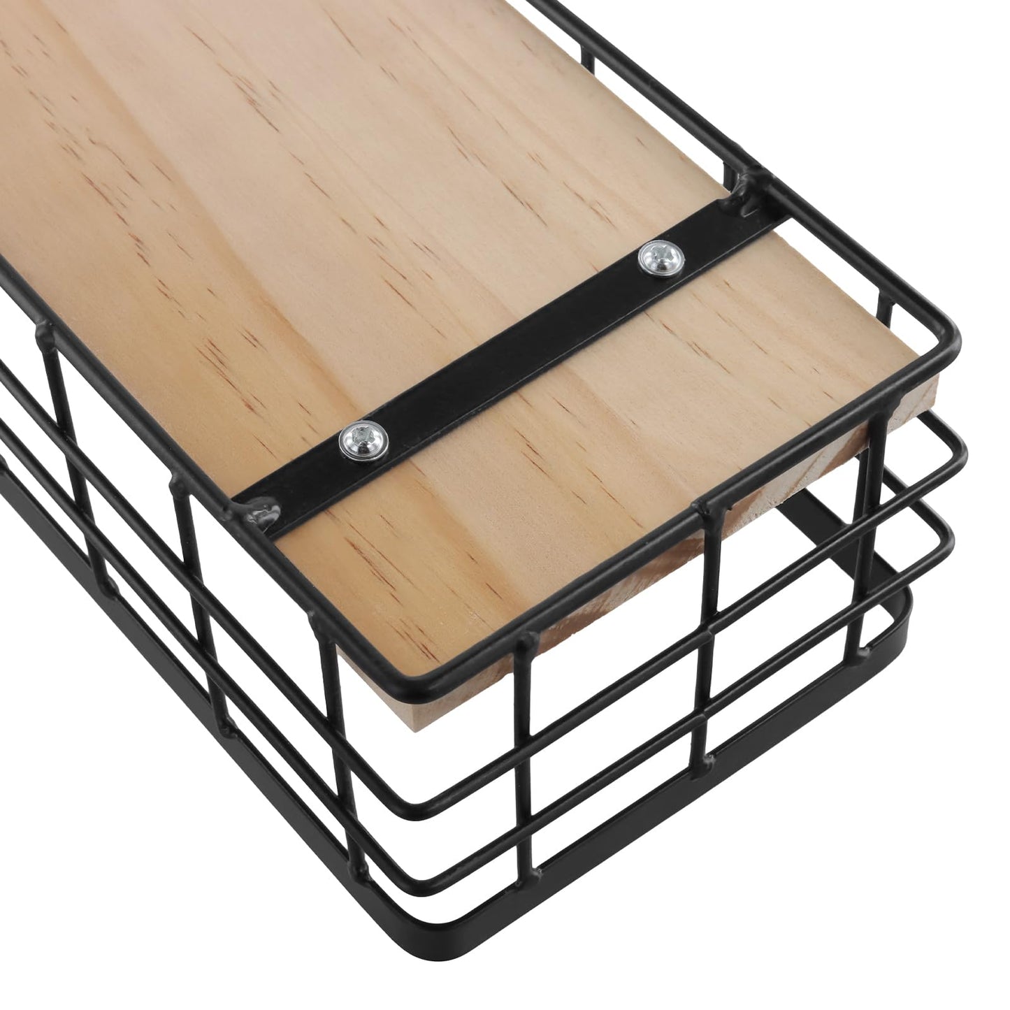 FUNSUEI Set of 2 Wire Storage Basket Bins with Hooks