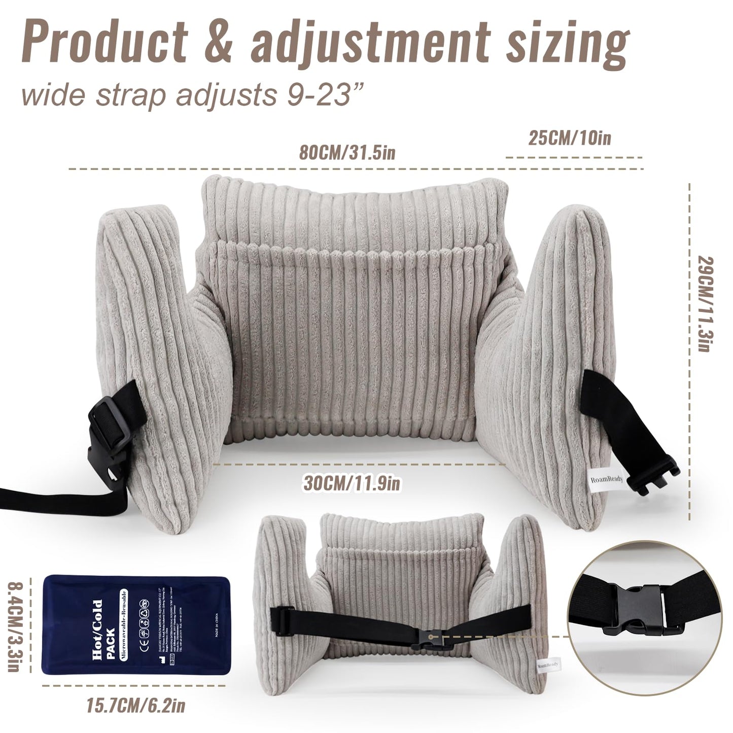 RoamReady Hysterectomy Recovery Pillow, Mastectomy Pillow with Gel Pack