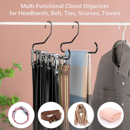 Mkono Hat Organizer for Baseball Caps Metal Hat Rack for Closet Set of 2 Baseball Cap Holder Hat Storage Organizer Holds up to 20 Caps,Black 2