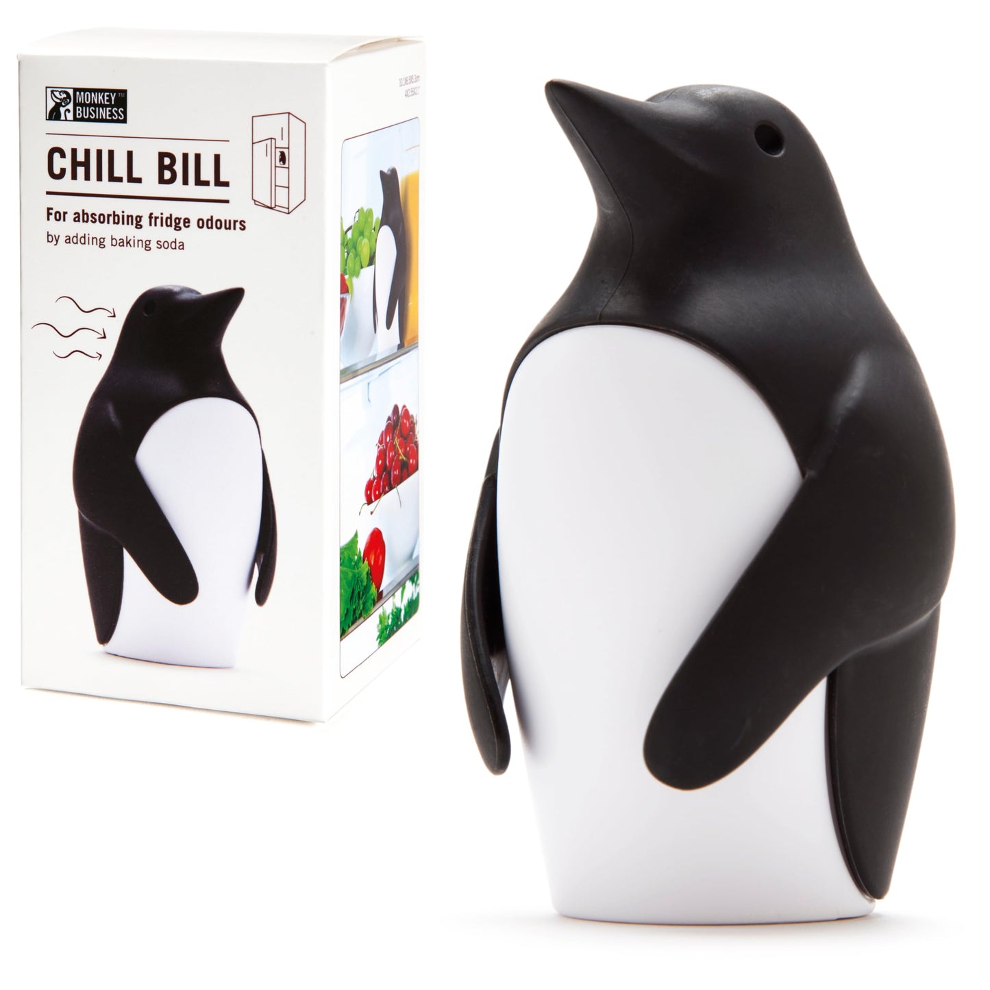Monkey Business Chill Bill Refrigerator Deodorizer, Baking Soda Holder for Refrigerator, Cute Fridge Deodorizer, Refrigerator Odor Eliminator