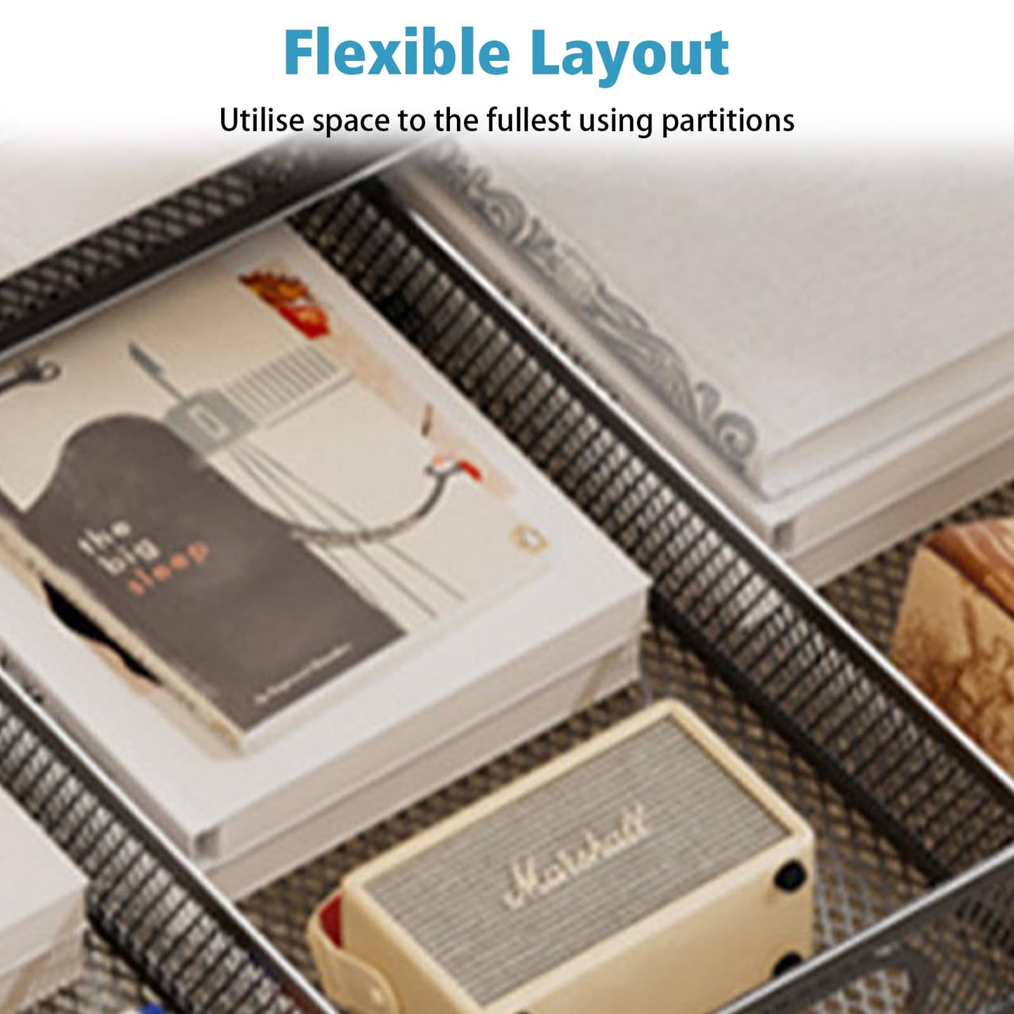 SH-RuiDu Under Desk Drawer Organizer Clamp-On, Fits Desks Up to 2.17″ Thick