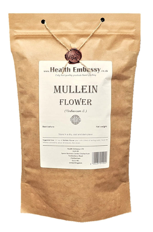 Health Embassy Mullein Flower (Verbascum L) Loose Herbal Tea (100g)