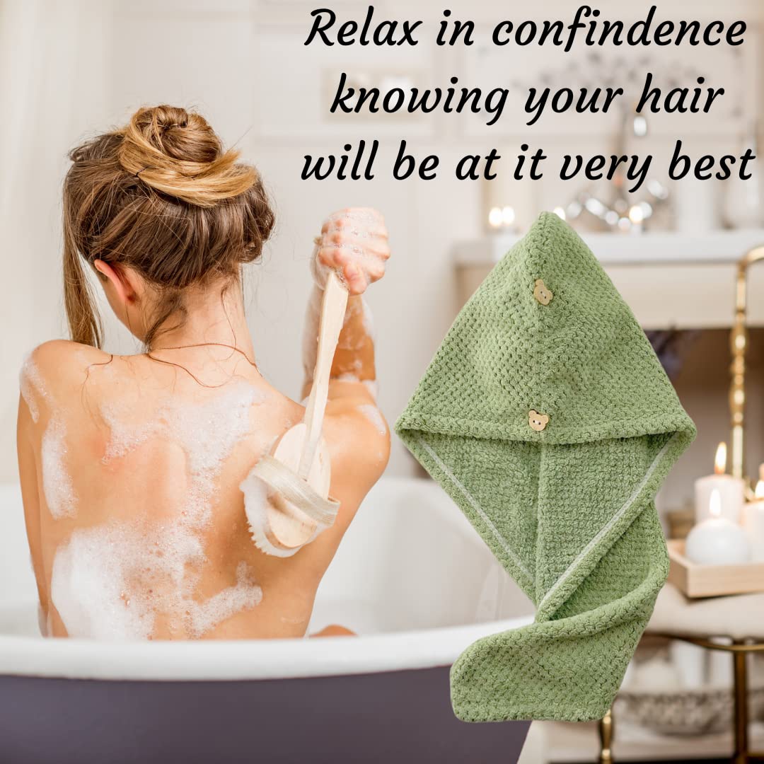 Duncan Duck Microfibre hair towel, Quick dry towel, A textured microfibre hair towel wrap