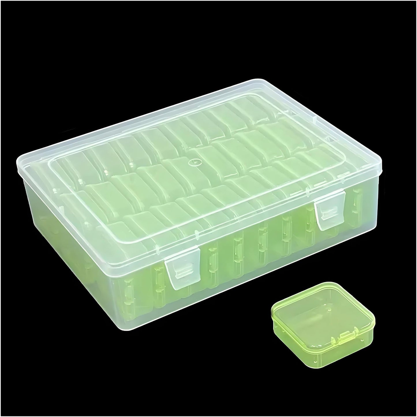 Forever bene 31 Piece Green Storage Box and Small Parts Organiser, 31 Pieces, Green