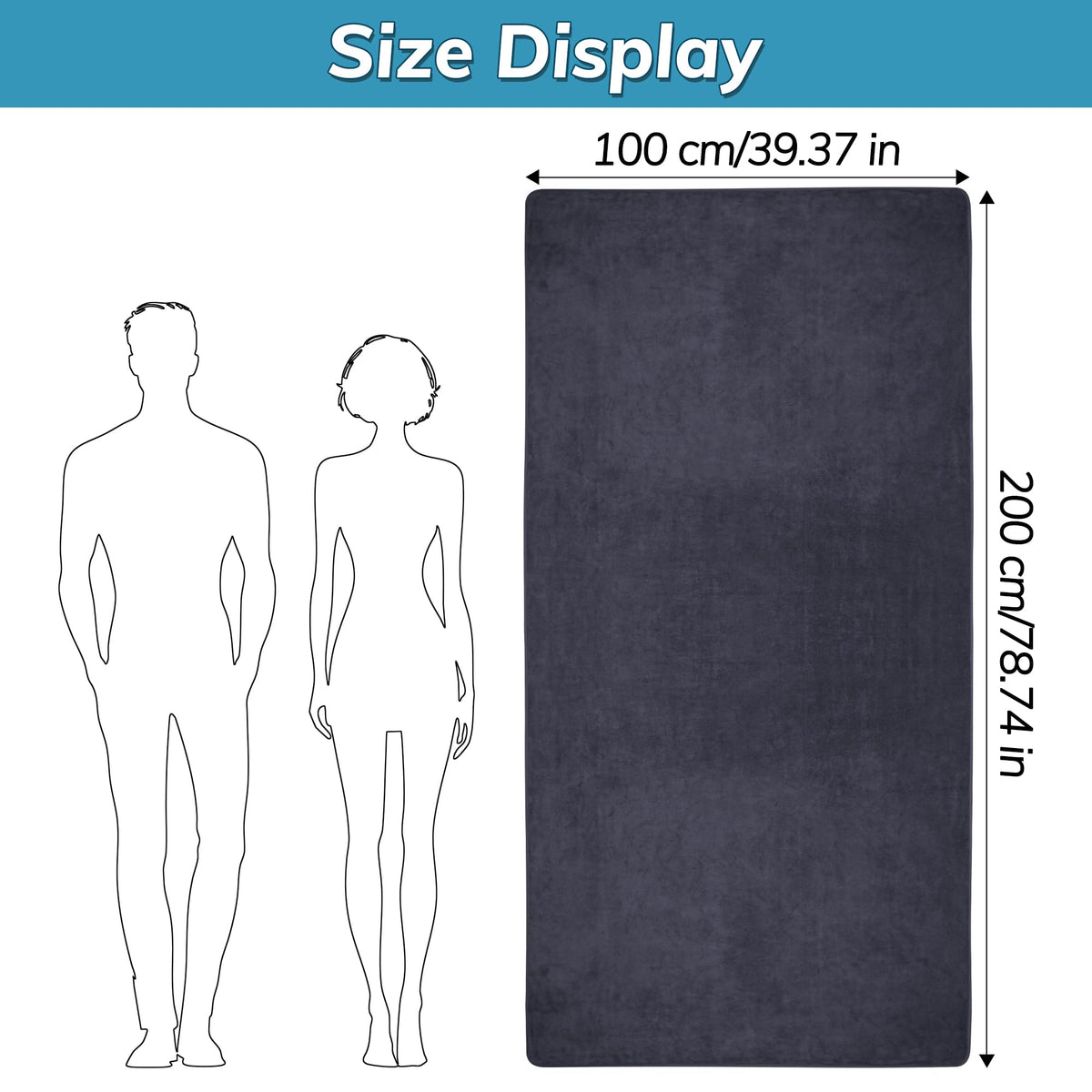Extra Large Bath Sheets & Towels for Adults - 100x200cm