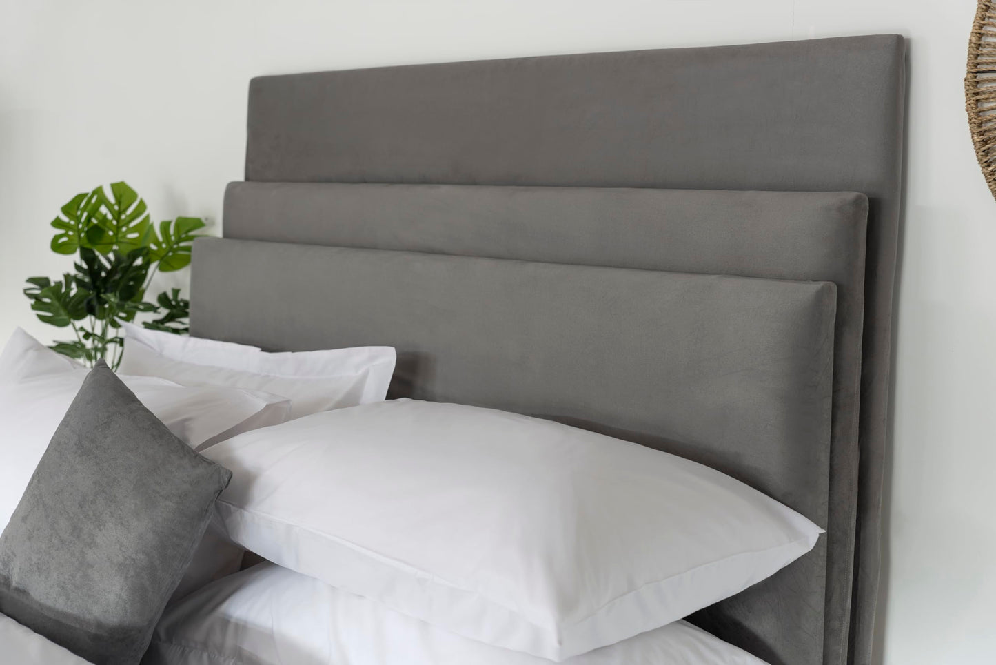 Belledorm Faux Suede Headboard Cover (Linen, Double)