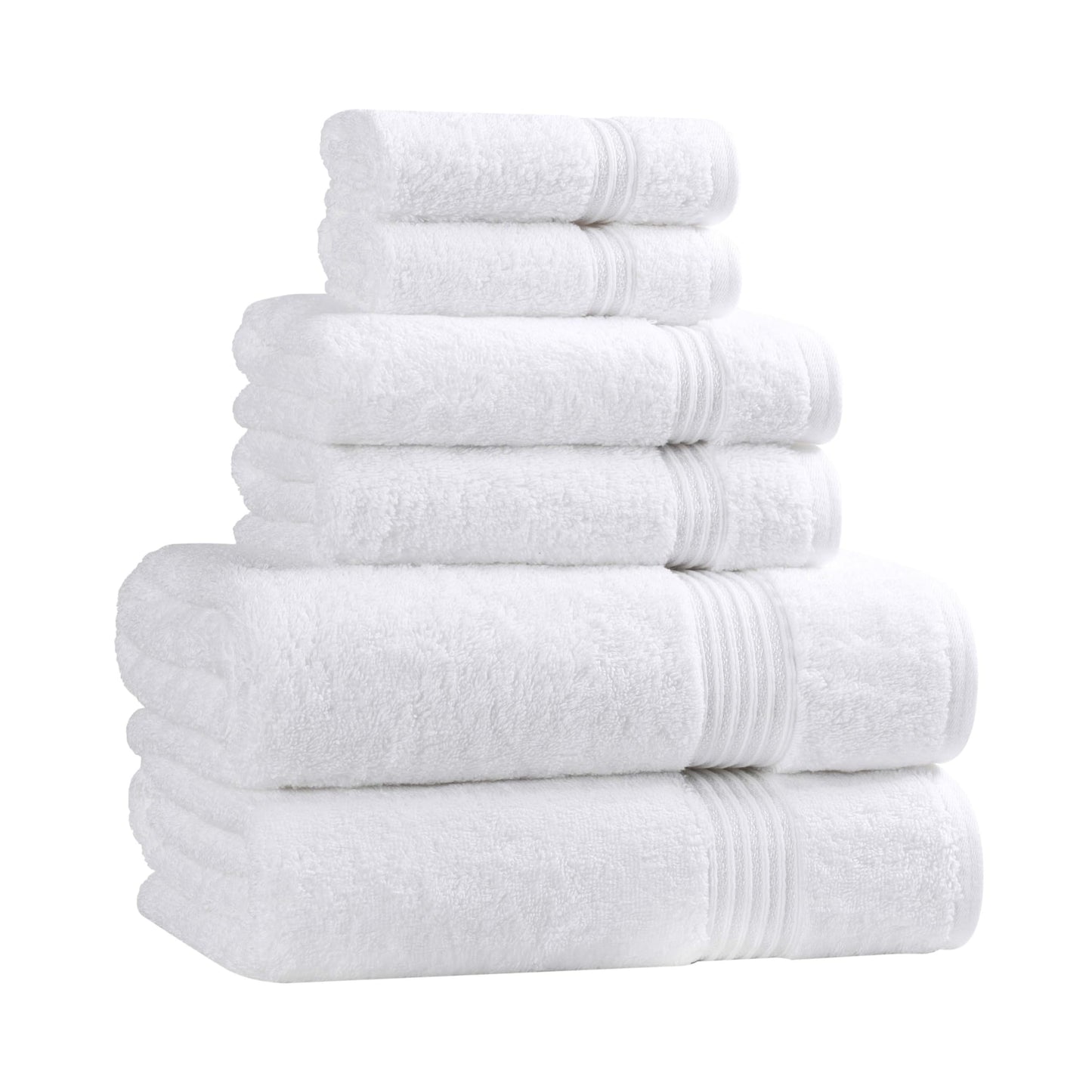 Superior Egyptian Cotton 6-Piece Towel Set, Bathroom Essentials, Towels For Bathroom, Apartment, Airbnb, Guest Bath, Face, Hand, Bath Towels