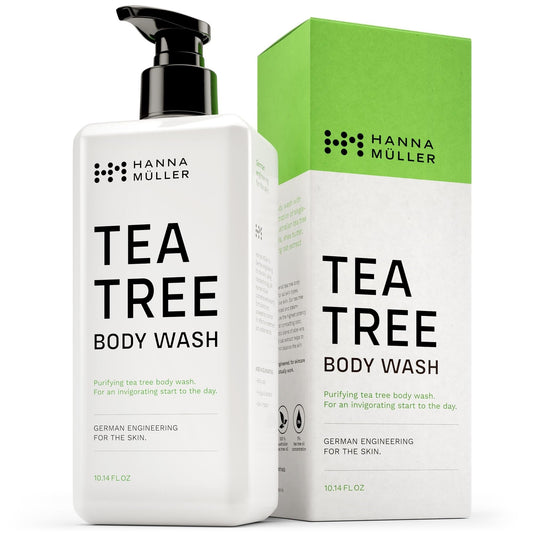 Tea Tree Body Wash, Natural Body Wash With 5% Australian Tea Tree Oil & Aloe Vera for Clean, Hydrated Skin, Steam-Distilled Acne Body Wash to Help