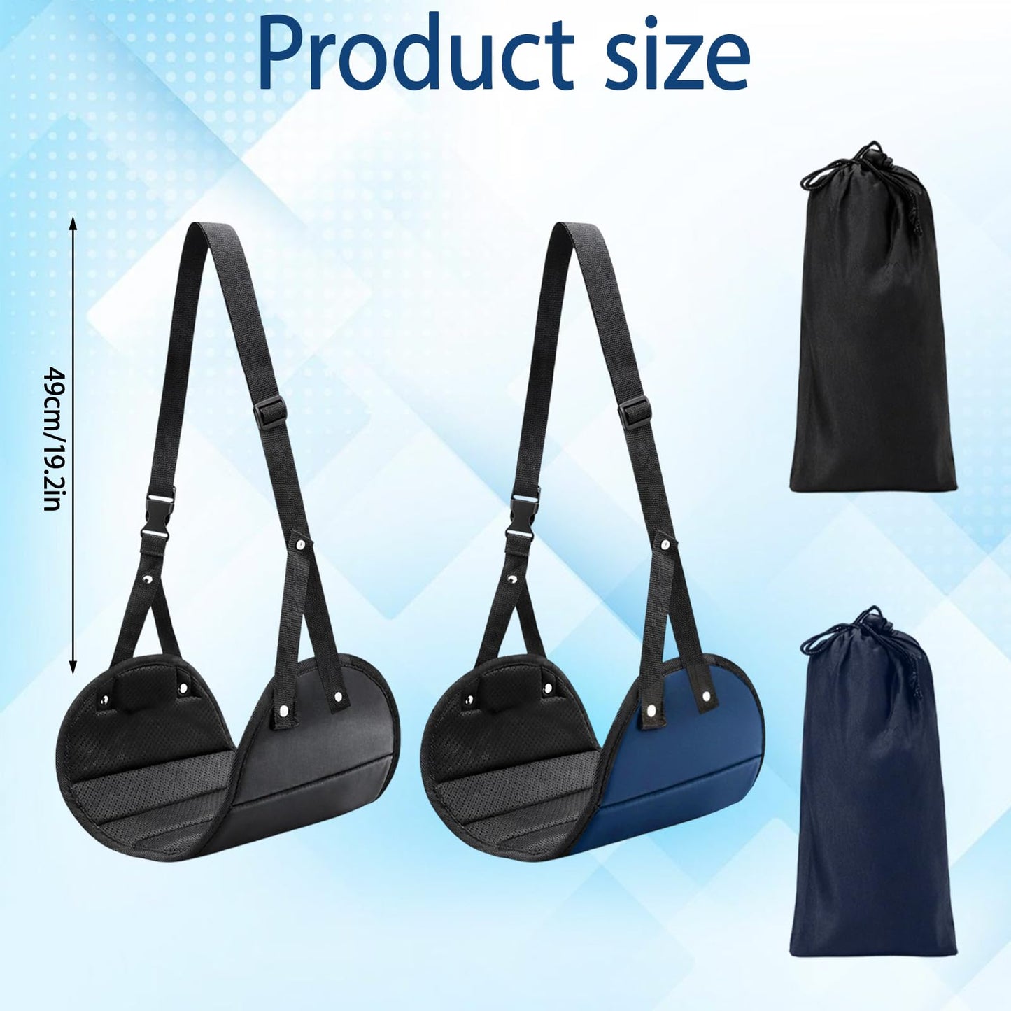 Foot Hammock for Flight, Airplane Foot Rest and Leg Hammock for Long Haul Flight, Portable Plane Essentials with Storage Bag