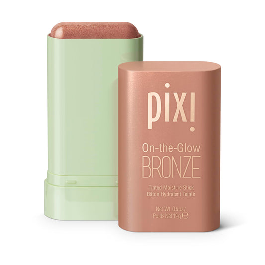 Pixi On-The-Glow Bronze - Softglow, Hydrating Tinted Moisture Bronzer Stick With Ginseng, Aloe Vera & Fruit Extracts, For Cheeks & Lips, 19G 0.6Oz,