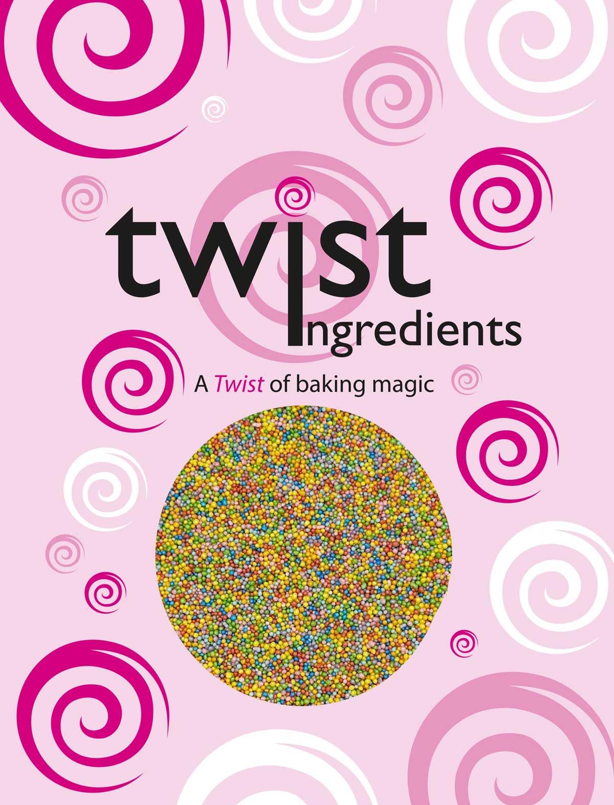 Twist Ingredients - Glimmer Rainbow 100s and 1000s - Edible Ball Cake Topper Sprinkles - 800g Edible Cupcake/ Cake Decorations - For Birthday Parties