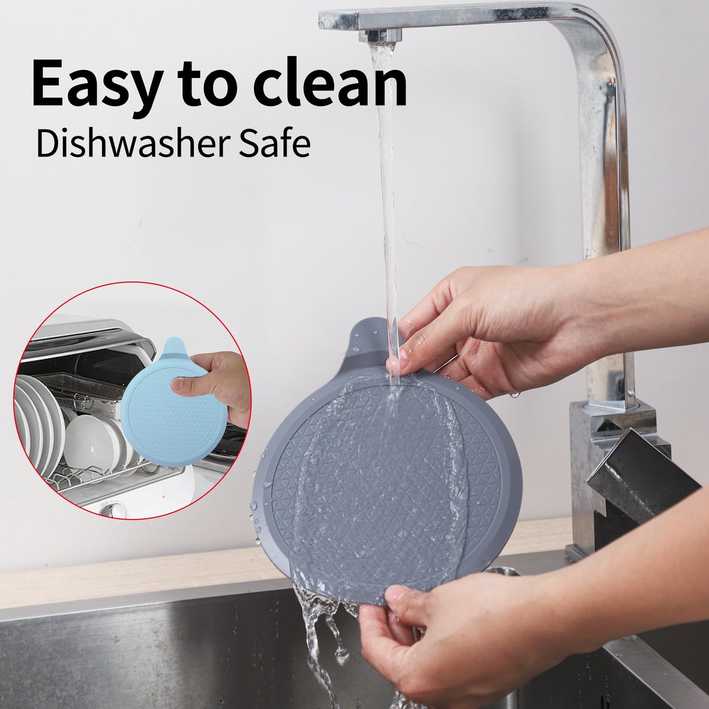 2 Pack Silicone Bathtub Stopper, 6" Extra Large Sink Plug, Universal Shower Drain Tub Stopper for Kitchen Sink Bathroom