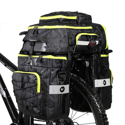 BAIGIO 3-in-1 Multifunctional Bike Panniers Large 75L Bicycle Rear Rack Bags for Back Seat Cycling Carrier Backpack with Shoulder Straps & Waterproof