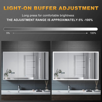 ELEGANT Bathroom Mirror Cabinet with Bluetooth & Shaver Socket, 1050x650mm