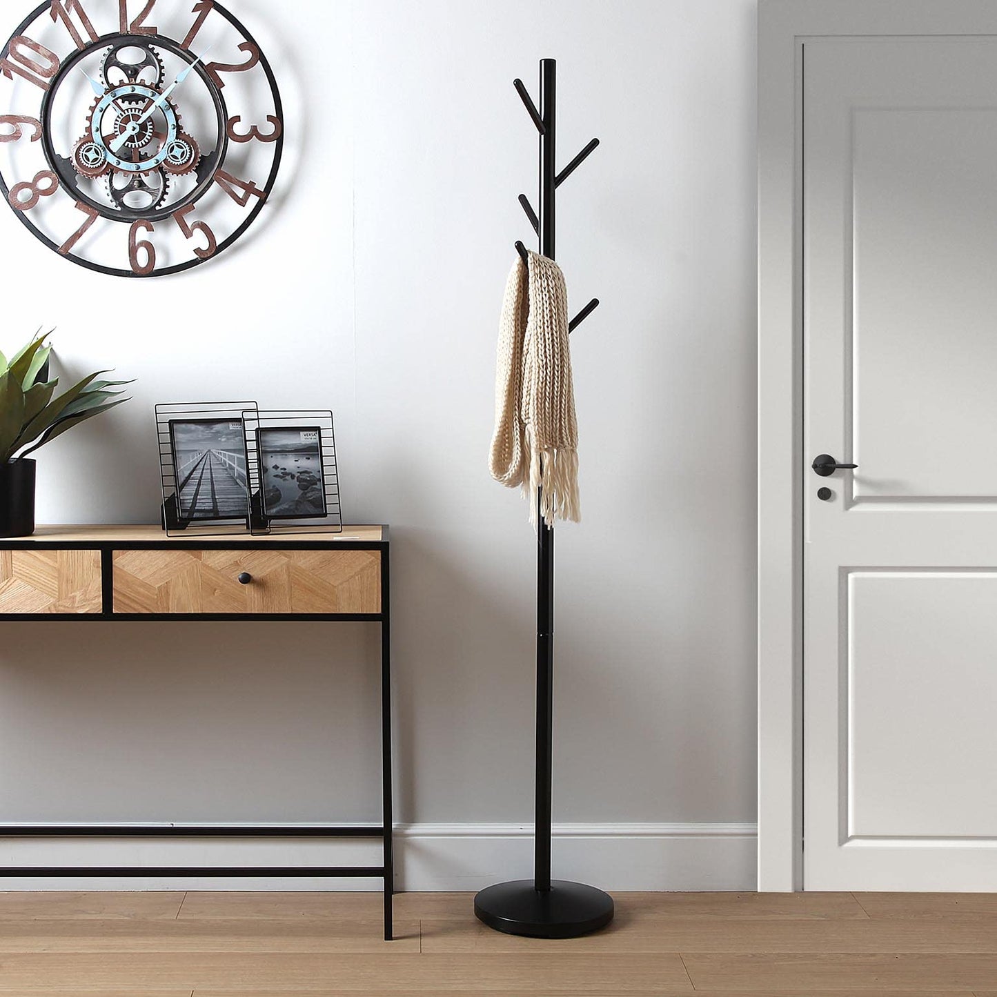 Versa Coat Stand Adelisa 28,5x28,5x170 cm Black