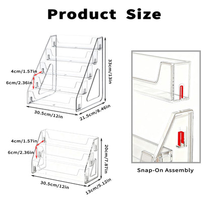 JWShang Card Display Stand, 5-Tier Clear PET Rack for Graded Cards, 2 Pack