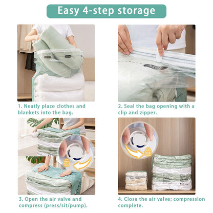 Vacuum Storage Bags, No Pump Required 2, 3D-1, XL