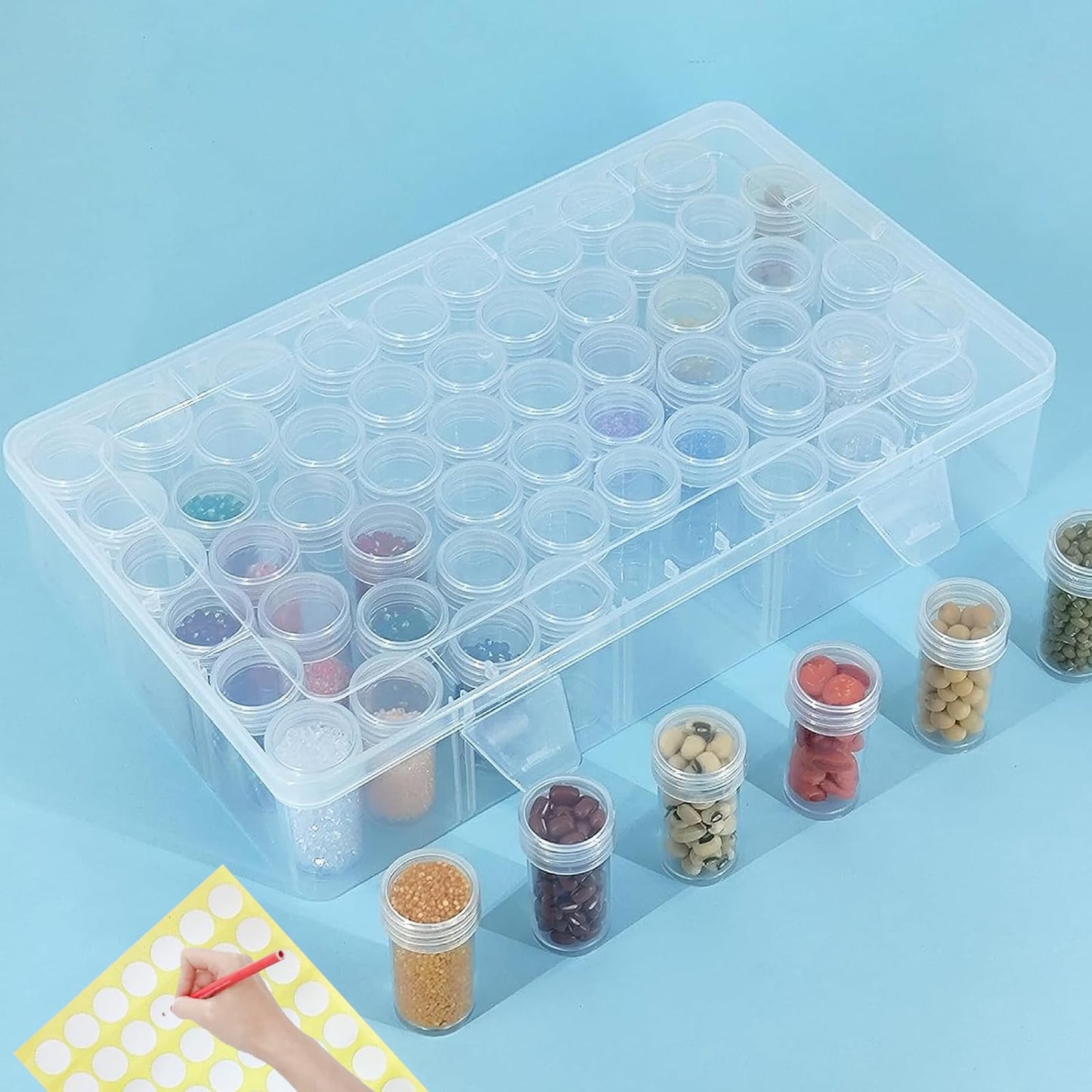 60 Slots Diamond Painting Storage & Organization Tray – Seed Organizer, Bead Container