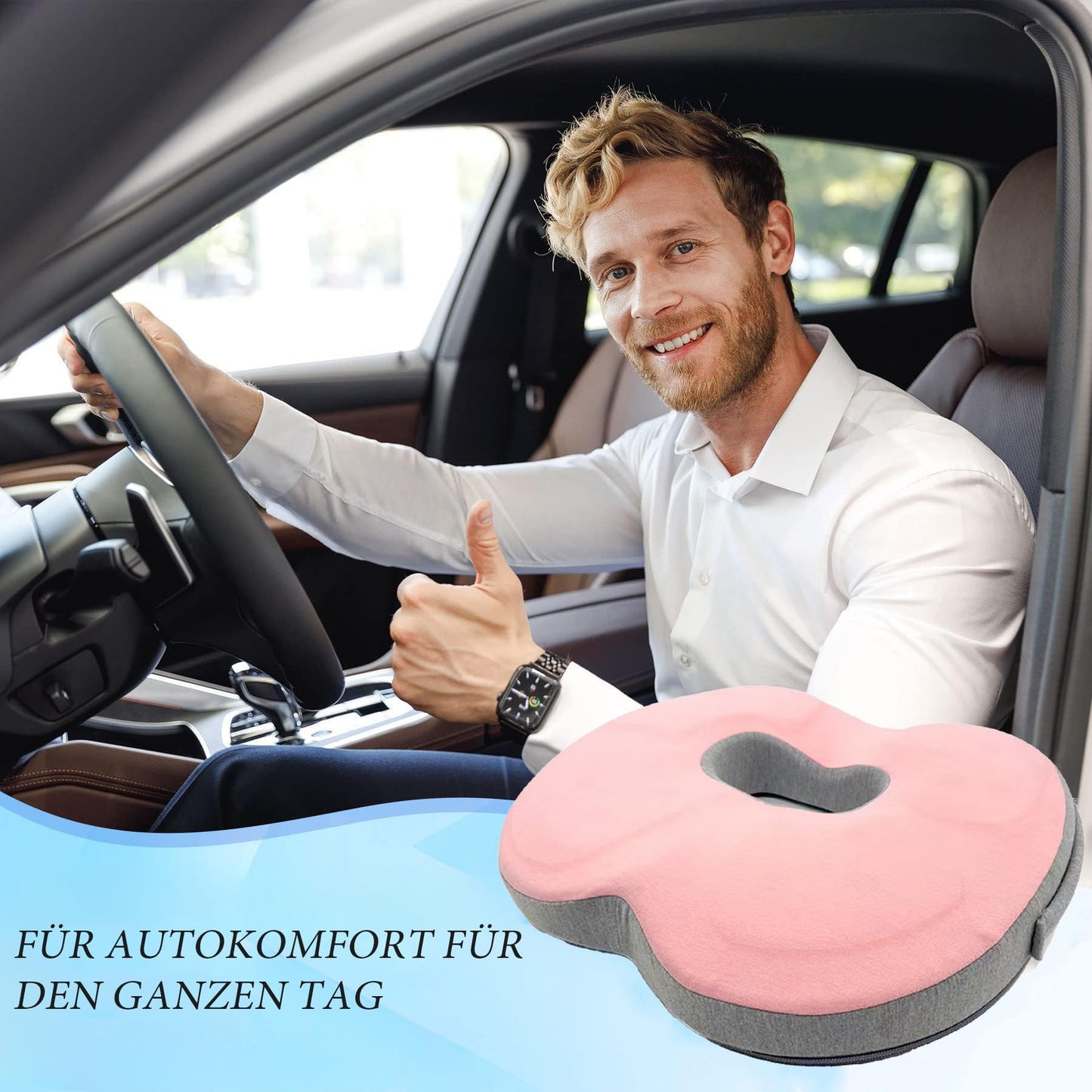 Auoketuo Anti Decubitus Chair Cushion - Orthopedic Donut Cushion for Effective Relief of Hemorrhoids, Prostate, Sciatica and Back Pain